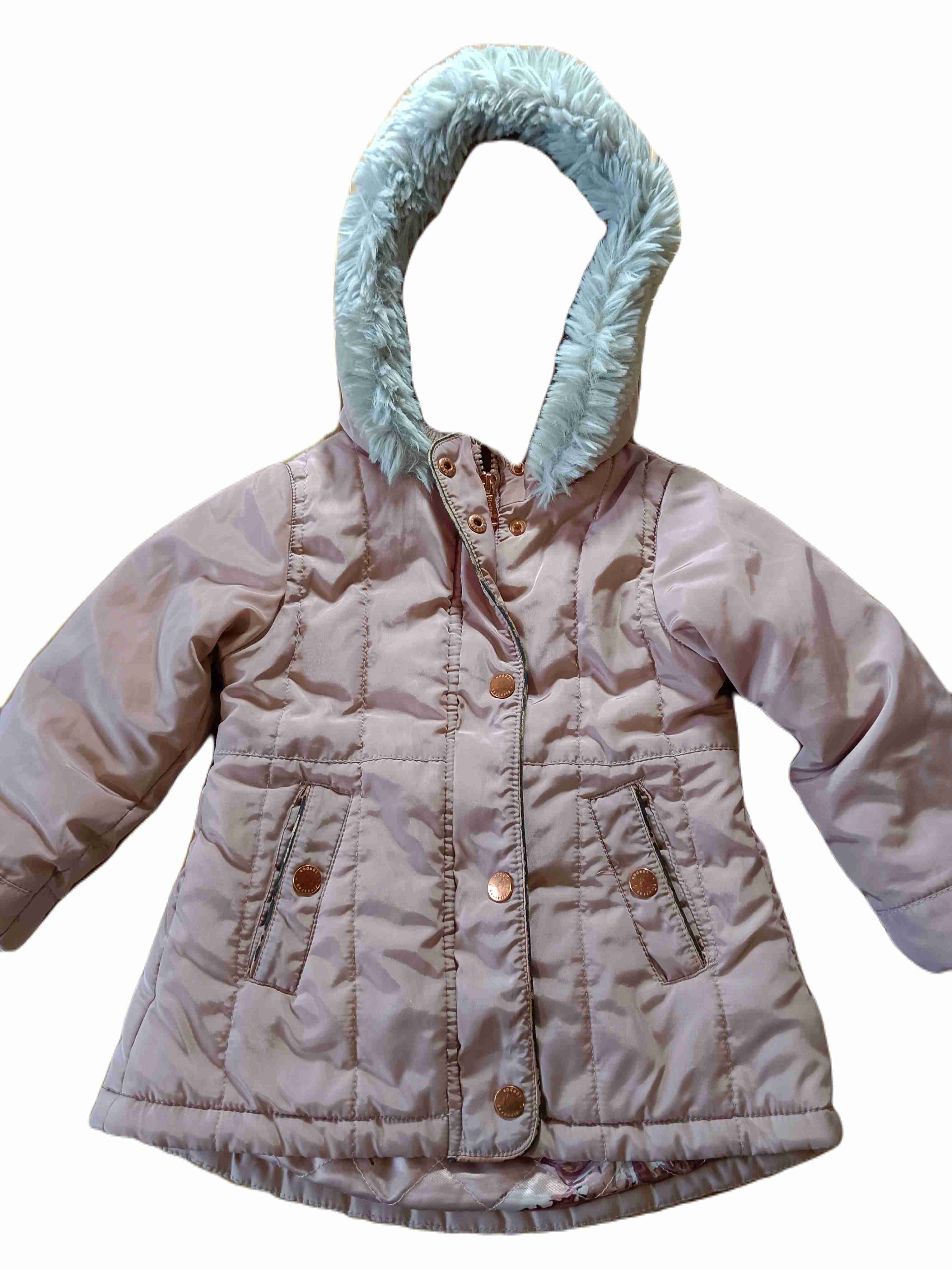Dívčí zimní bunda s kapucí 92