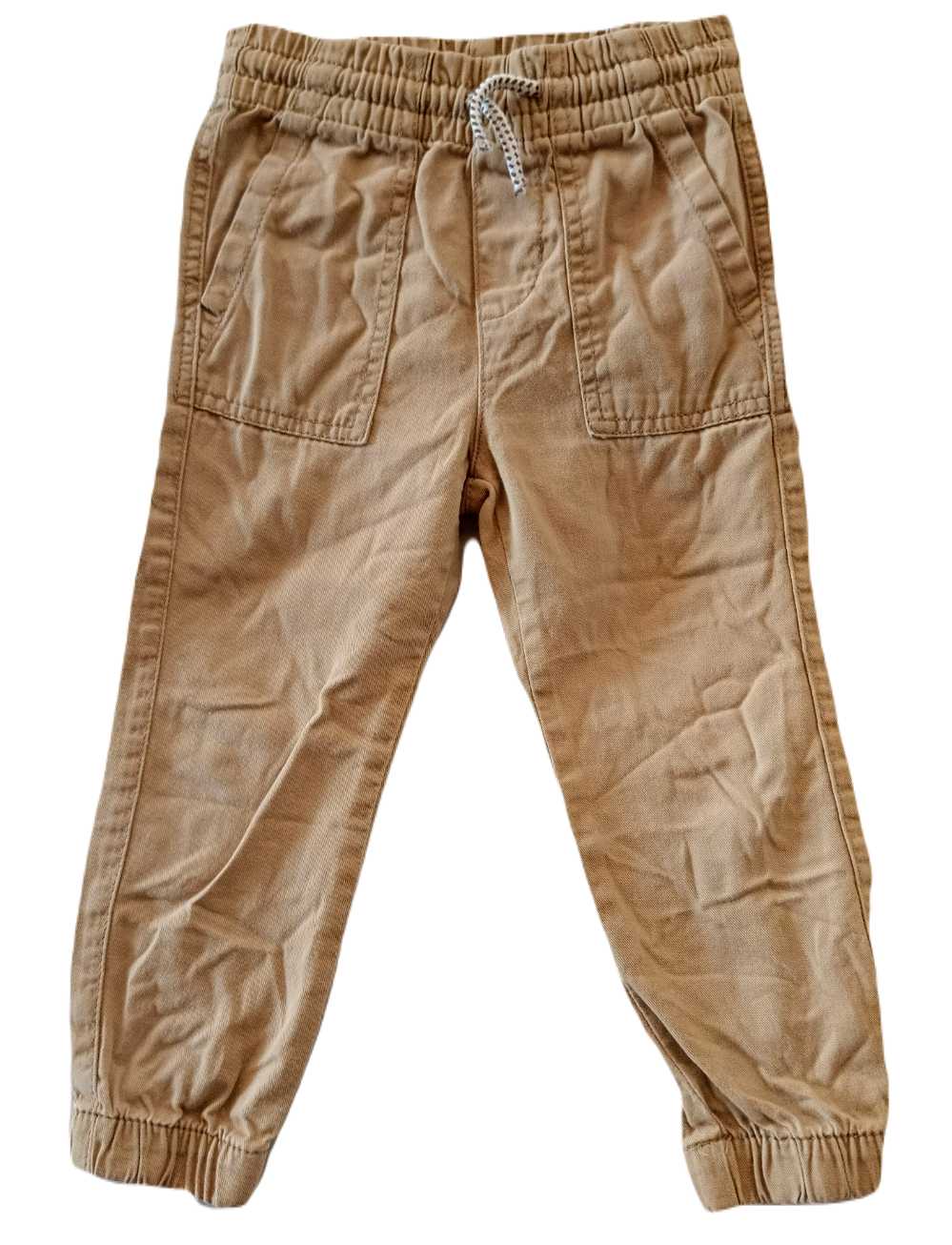 Hnědé plátěné kalhoty 98